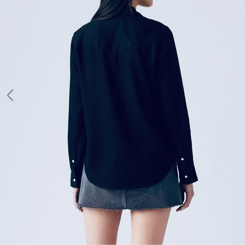 Levi’s Indigo Denim Pearl Snap Long Sleeve Button Up Shirt 100% Cotton L - Picture 7 of 16